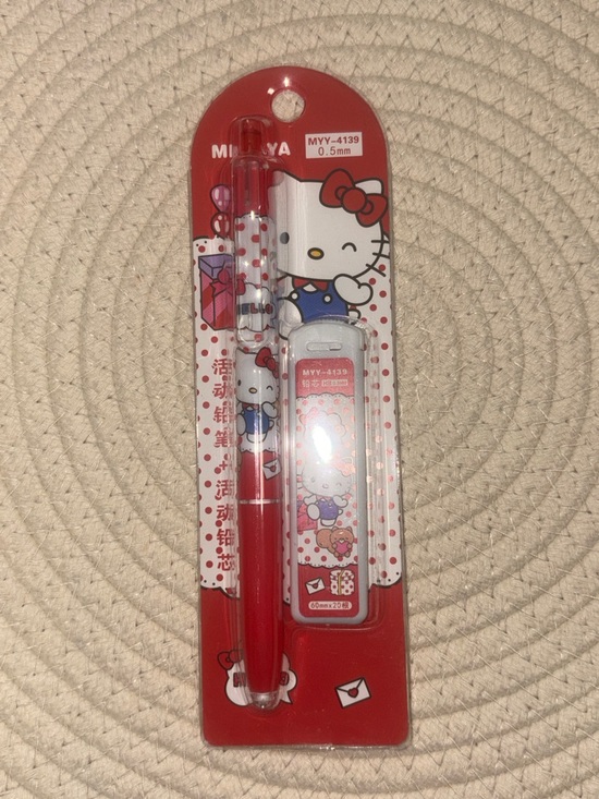 Hello Kitty Accessories - Hello Kitty Red Mechanical Pencil and Eraser Set